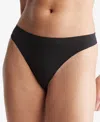 Calvin Klein Fusion Flex Thong In Black