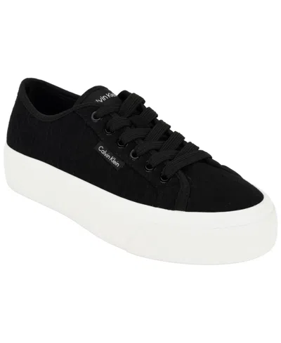Calvin Klein Women's Bravini Logo Platform Sneakers In Black
