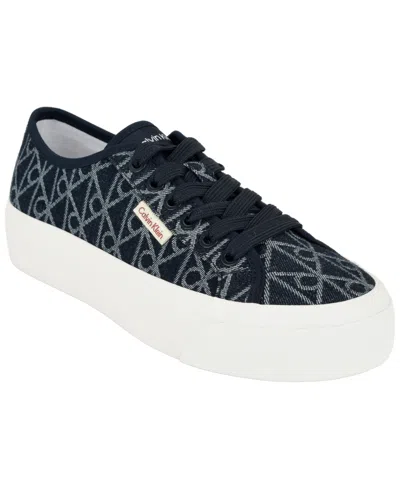 Calvin Klein Women's Bravini Logo Platform Sneakers In Multi