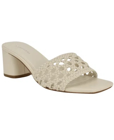 CALVIN KLEIN WOMEN'S BRIANNY WOVEN SLIP-ON SANDALS