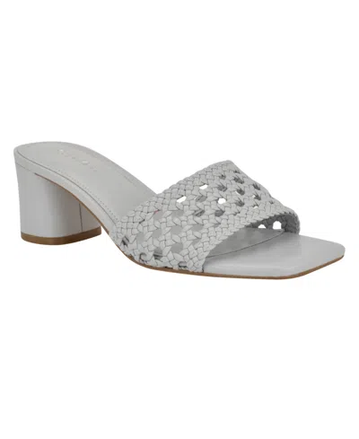 Calvin Klein Women's Brianny Woven Slip-on Sandals In Light Blue