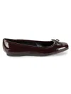 Calvin Klein Women's Bronte Bow Ballet Flats In Dark Red