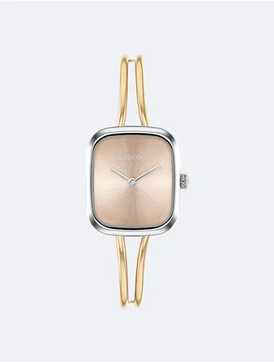 Calvin Klein Women's Brushed Dial Bangle Watch In Gold