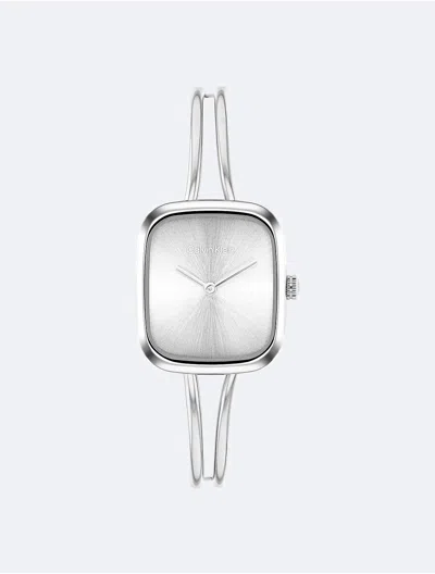 Calvin Klein Women's Brushed Dial Bangle Watch In Metallic