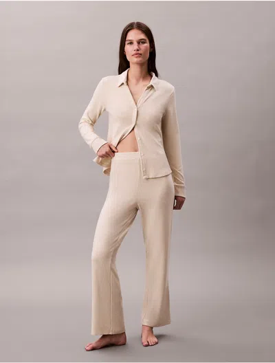 Calvin Klein Women's Brushed Interlock Pants In Neutral