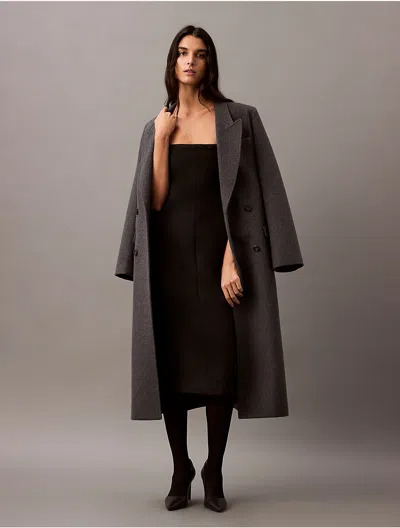Calvin Klein Women's Brushed Wool Blend Strapless Dress