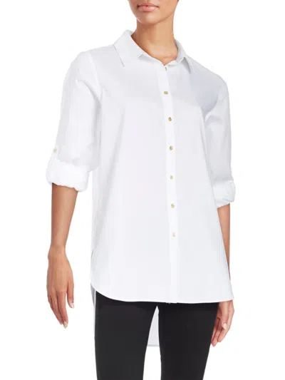 Calvin Klein Women's Button-front Shirt In Birch