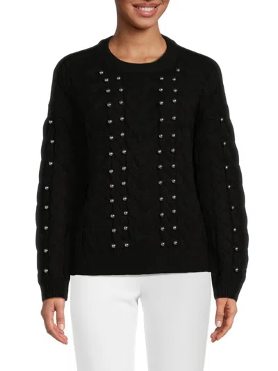 Calvin Klein Women's Button Sweater In Black