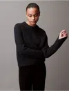 Calvin Klein Women's Cage Yarn Chunky Sweater In Black