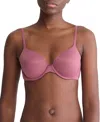 Calvin Klein Women's Perfectly Fit Lightly Lined Full Coverage Bra In Deep Mauve
