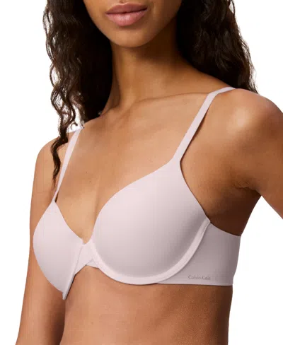 Calvin Klein Women's  Perfectly Fit Lightly Lined Full Coverage T-shirt Bra F3837 In Lt,pas Red