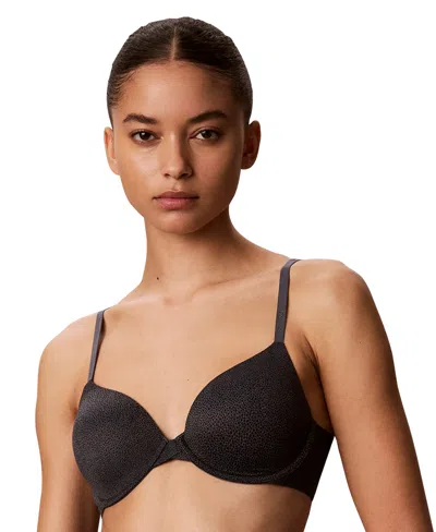 Calvin Klein Women's  Perfectly Fit Lightly Lined Full Coverage T-shirt Bra F3837 In Stingray Turbulence