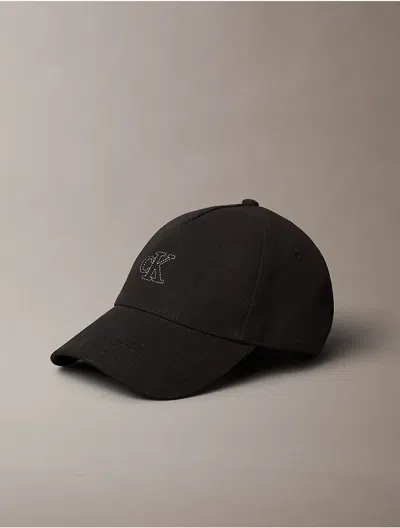 Calvin Klein Women's Canvas Monogram Baseball Cap In Black