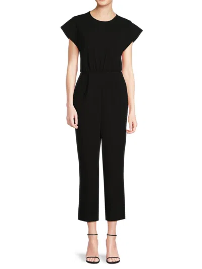 Calvin Klein Women's Cap Sleeve Cropped Jumpsuit In Black