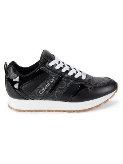 Calvin Klein Women's Carlla Logo Sneakers In Black