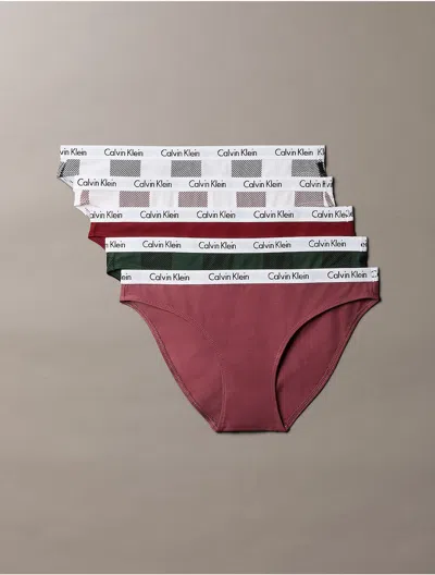 Calvin Klein Women's Carousel Cotton Stretch 5-pack Bikini In Multi