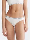Calvin Klein Modern Cotton Stretch Cotton-blend Jersey Thong In White