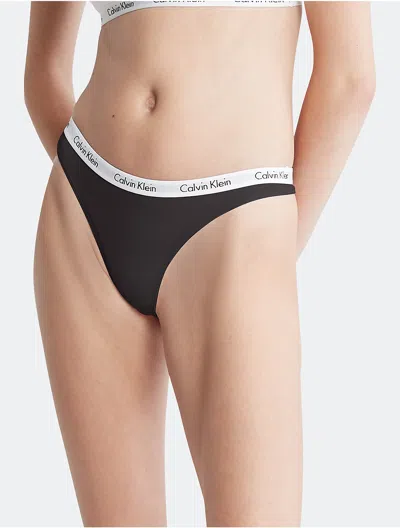 CALVIN KLEIN WOMEN'S CAROUSEL LOGO COTTON THONG