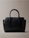 Calvin Klein Women's Carryall Leather Medium Tote Bag