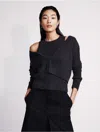 Calvin Klein Women's Cashmere 2-in-1 Cardigan Set In Asphalt