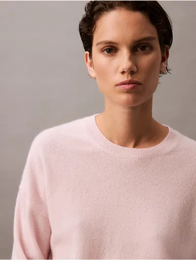 Calvin Klein Women's Cashmere Crewneck Sweater In Pink