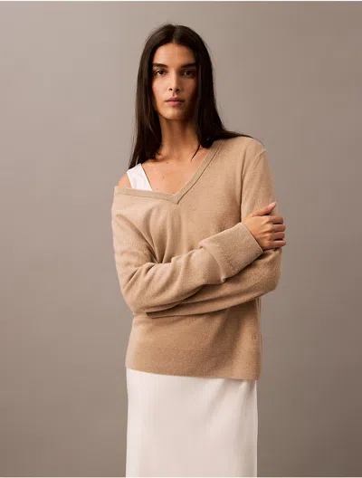 Calvin Klein Women's Cashmere V-neck Sweater