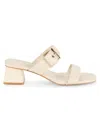 Calvin Klein Women's Caverie Faux Leather Buckle Sandals In Ivory