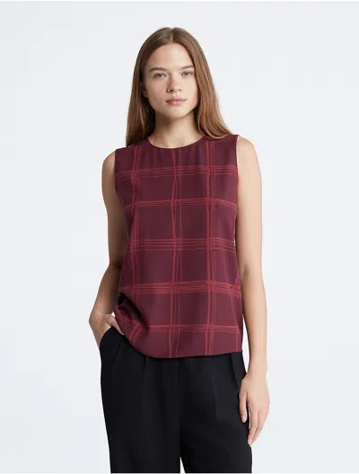 Calvin Klein Women's Check Sleeveless Top