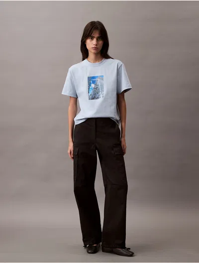 Calvin Klein Women's Cityscape Graphic Boxy T-shirt In Brazilian Sand