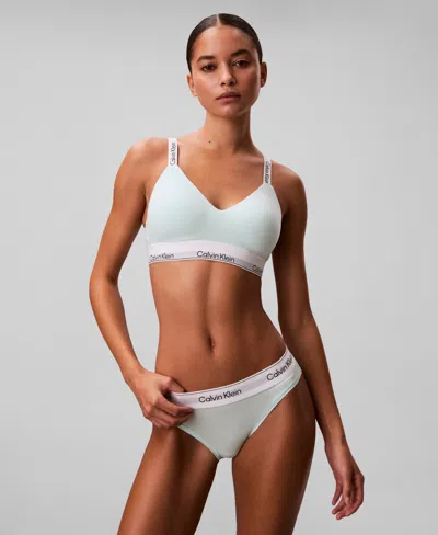 Calvin Klein Women's Ck Icon Cotton Modal Bikini Underwear Qf8520 In Green