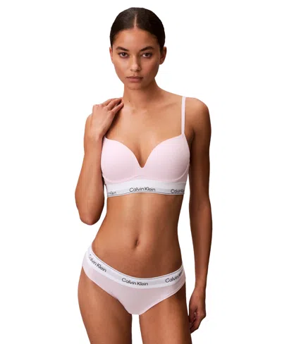 Calvin Klein Women's Ck Icon Cotton Modal Bikini Underwear Qf8520 In Pink