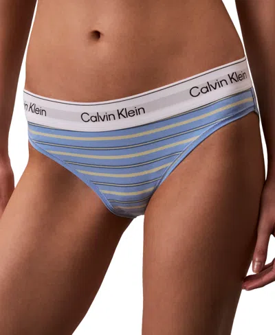 Calvin Klein Women's Ck Icon Cotton Modal Bikini Underwear Qf8520 In Blue