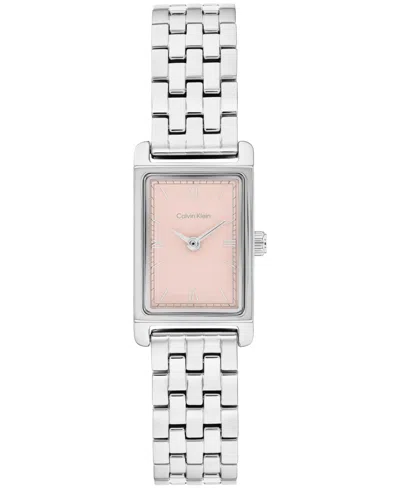 Calvin Klein Women's Ck Light Silver Tone Stainless Steel Bracelet Watch, 16mm