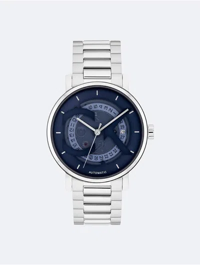 Calvin Klein Women's Ck Logo Skeleton Dial Automatic Watch