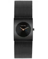 Calvin Klein Women's Ck Pulse Black Ip Stainless Steel Mesh Bracelet Watch 21.5mm In Black