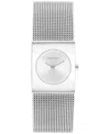 Calvin Klein Women's Ck Pulse Silver Tone Stainless Steel Mesh Bracelet Watch 21.5mm In Silver