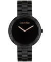 Calvin Klein Women's Ck Pure Black Ceramic Bracelet Watch, 35mm In Black Ceramic