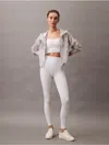 Calvin Klein Women's Ck Sport Seamless Print Leggings In Brilliant White