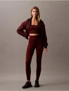 Calvin Klein Women's Ck Sport Seamless Print Leggings In Rusted Root