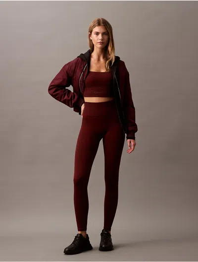 Calvin Klein Women's Ck Sport Seamless Print Leggings In Rusted Root