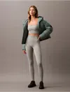 Calvin Klein Women's Ck Sport Seamless Print Leggings In Slate Gray