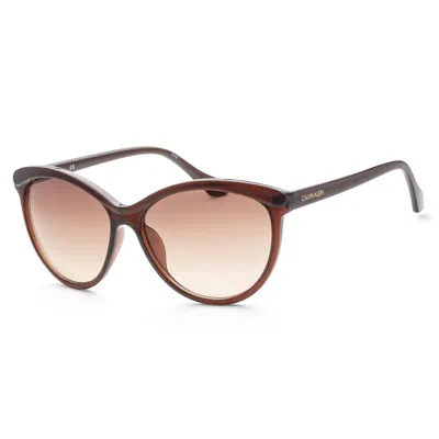 Calvin Klein Women's Ck19534s-210 Fashion 58mm Crystal Brown Sunglasses