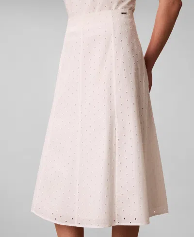 Calvin Klein Women's Classic Fit Pull-on Midi Skirt In Neutral