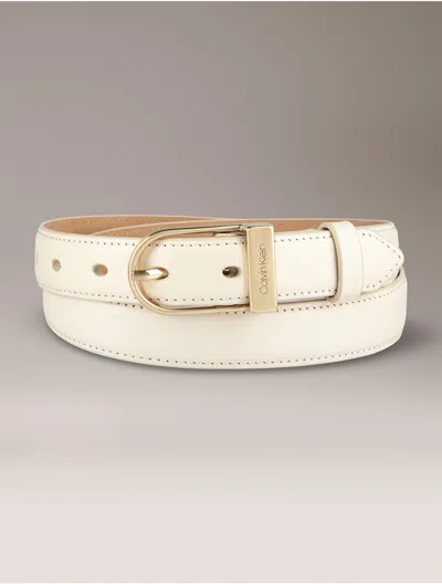 Calvin Klein Women's Classic Slim Belt In White