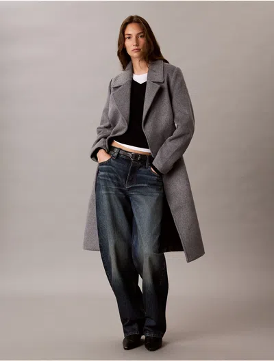 Calvin Klein Women's Classic Wool Blend Coat In Multi