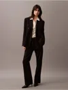 Calvin Klein Women's Classic Wool Gabardine Trouser In Black Beauty