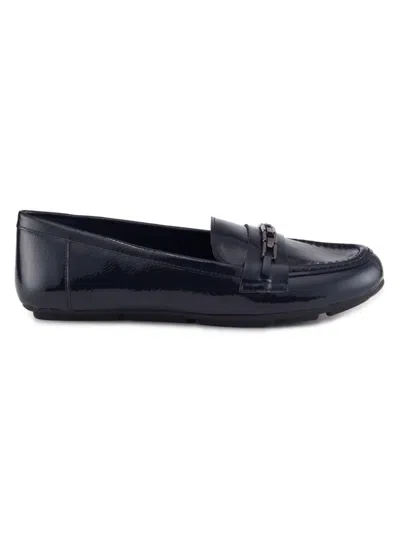 Calvin Klein Women's Clindee Chain Bit Loafers In Black