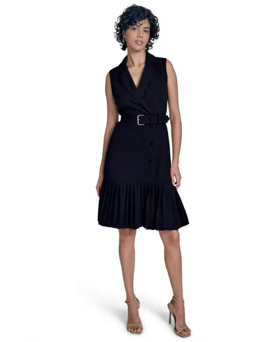 CALVIN KLEIN WOMEN'S COLLARED SLEEVELESS SHEATH DRESS