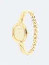 Calvin Klein Women Twisted Bezel Gold-tone Stainless Steel Bracelet Watch 24mm In Gold