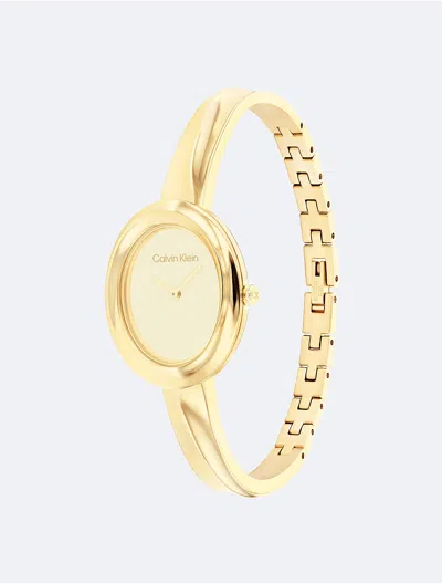 CALVIN KLEIN WOMEN'S CONTOURED BEZEL WATCH